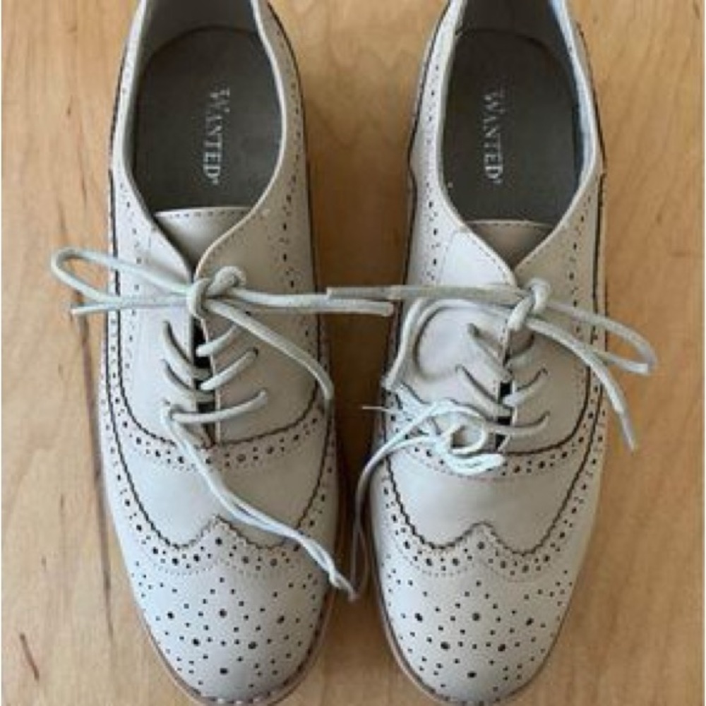 Wanted Women's Beige Brogue Shoes